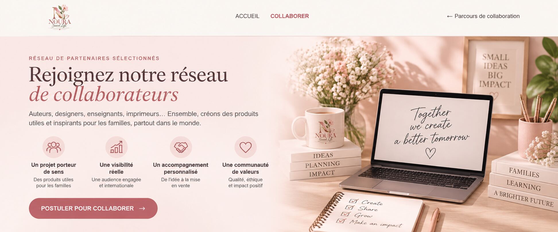 Noura Sweet Life collaboration workspace
